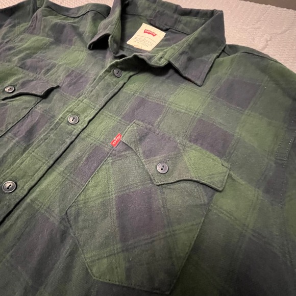 Levi's Other - Levi's Forest Green and Charcoal Plaid Shirt